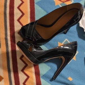 Michael Kors Sleek Black Patent Leather Heels